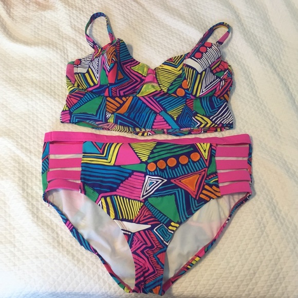 Mid waist swim suit