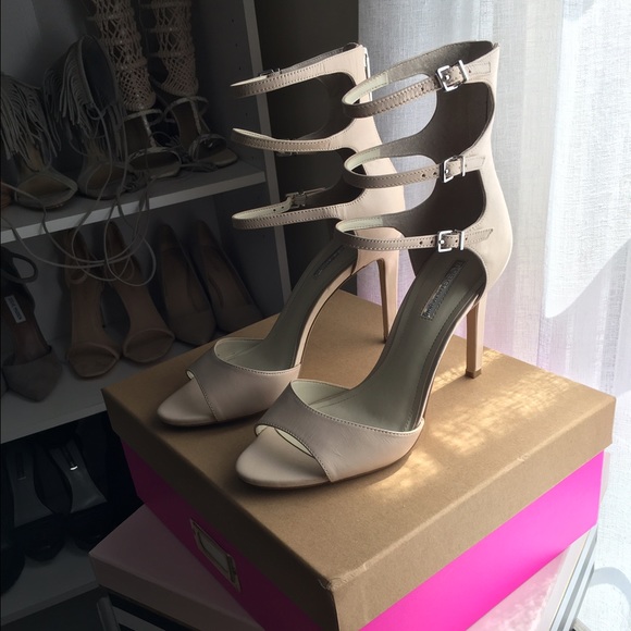 BCBG Nude Gladiator Sandals