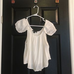 Flowy White Crop Top