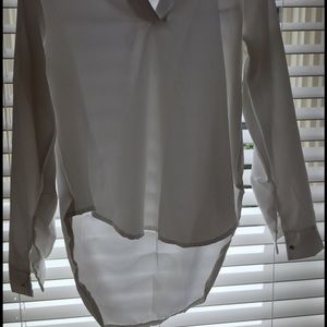 White sheer blouse