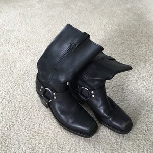 Price Reduced!! Frye Black Harness Boots Size 7.5