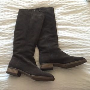 Sole Society Teba knee high espresso suede boots