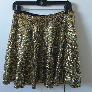 Nasty Gal Sequin Skater Skirt