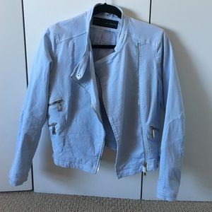Zara Lavender motorcycle jacket