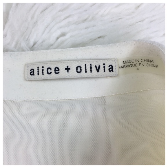 ALICE + OLIVIA Lewis Cream Pleated Mini Skirt - Picture 4 of 8