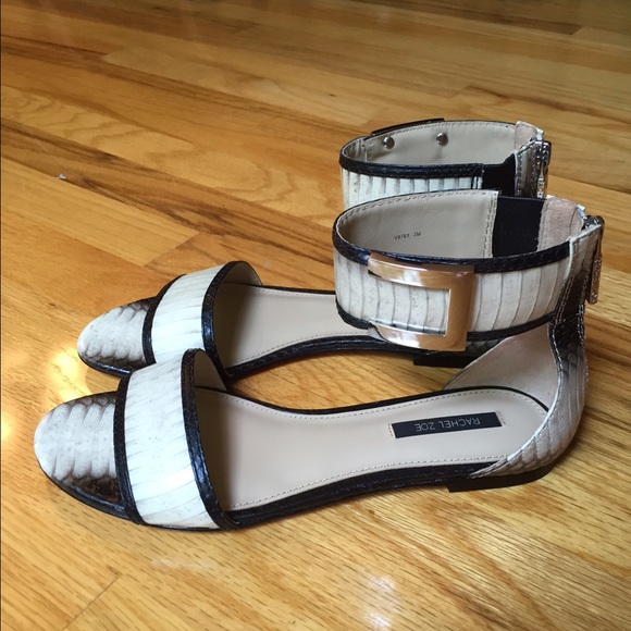 Rachel Zoe Gracie two-tone snake blck/white sandal