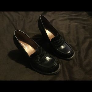Black Heeled Loafers.