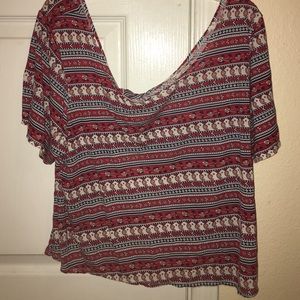 Forever 21 patterned top w/ twist in back