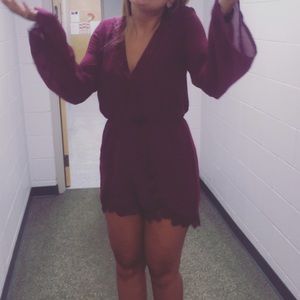 Tobi Maroon Romper for Gen