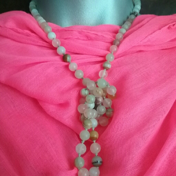 Vintage gemstone strand necklace