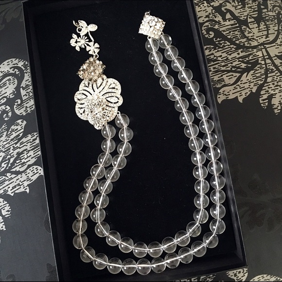 💍 Lee Angel Beaded Rhinestone Necklace - Picture 2 of 3