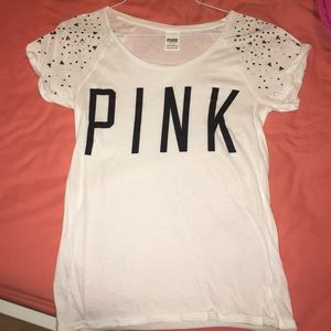 VS Pink top with jeweled sleeves