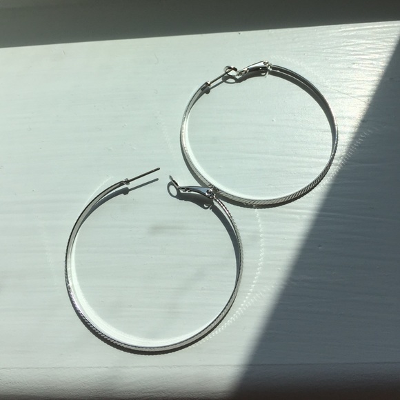 Giant hoop earrings