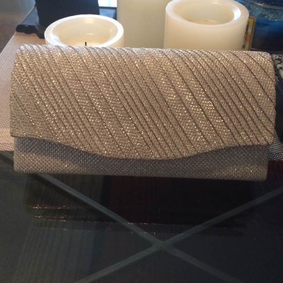 silver clutch for wedding or evening event