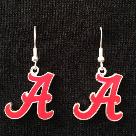 Fan-tastic Jewelry - Alabama A Earrings red and silver trim