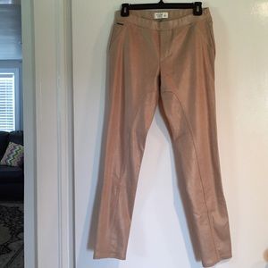 Abercrombie & Fitch metallic gold leggings