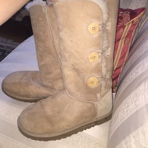 UGG Boots Tall Button-Up Sand
