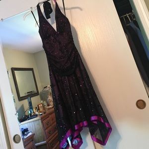 Sparkly purple flower dress