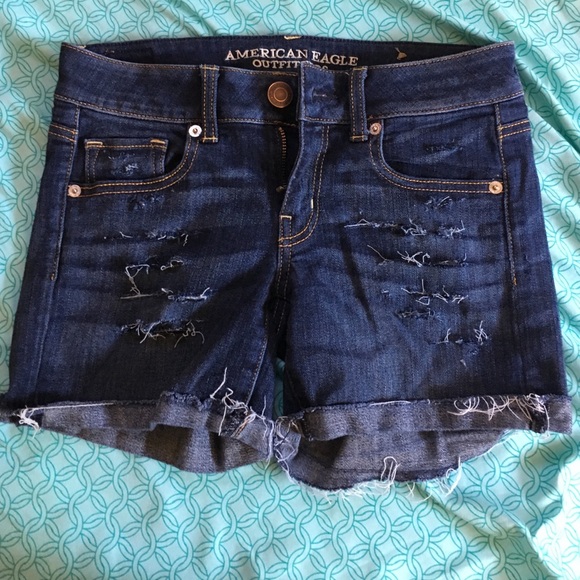 DISTRESSED AMERICAN EAGLE SHORTS
