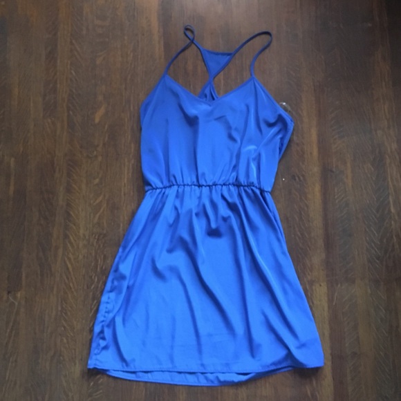 Blue racerback dress