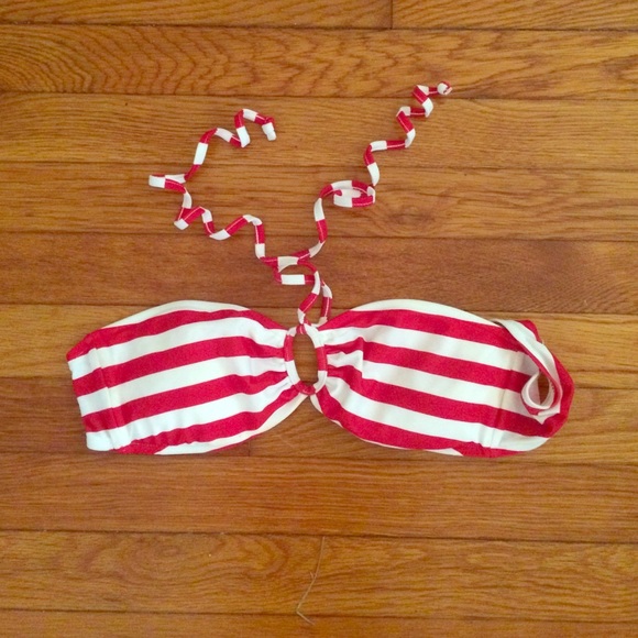 Striped bikini top
