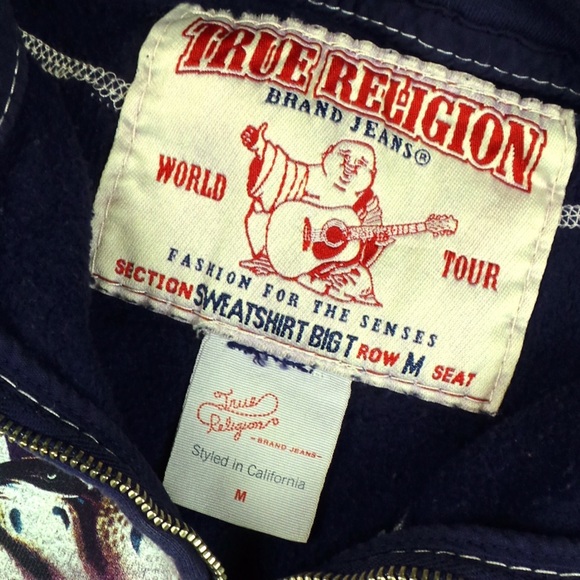 💳SOLD🛍 Vintage TRUE RELIGION Jimi Hendrix Hoodie - Picture 4 of 4