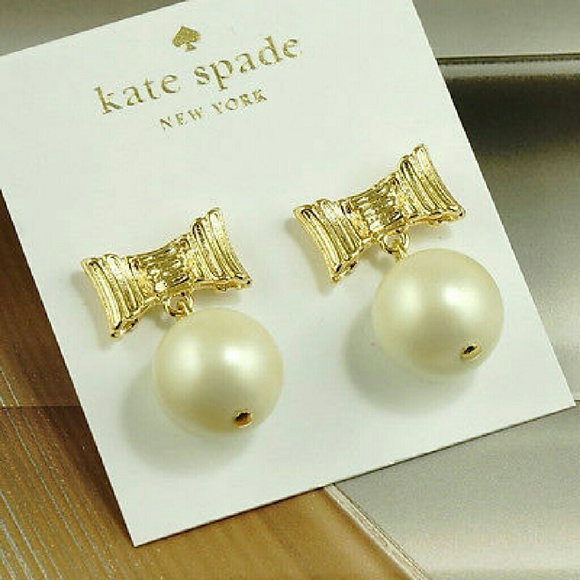 Kate Spade Jewelry - Auth Kate Spade All Wrap Up Bow Earrings