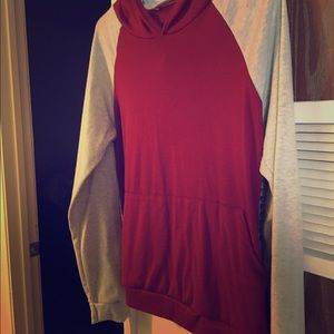 Red and grey hoodie!