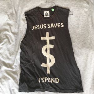 UNIF Jesus Saves I Spend muscle tee