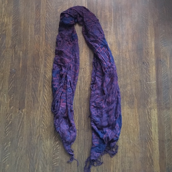 Red and blue aztec pattern scarf