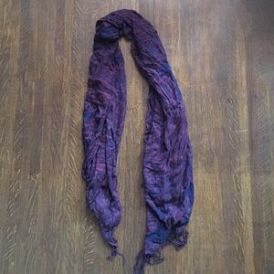 Red and blue aztec pattern scarf