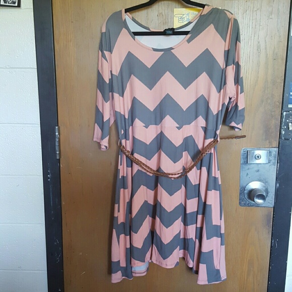 Chevron Pattern Dress