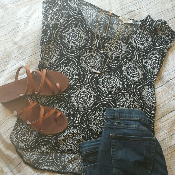 Pink Rose Tops - Pink Rose brand. Mandala print dressy blouse