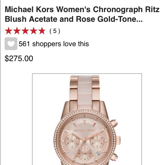 Michael Kors Rose Gold Watch