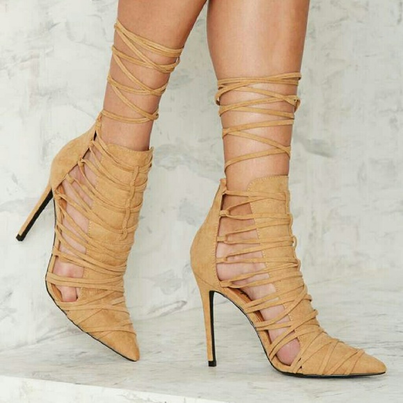 Nasty gal lace up heel