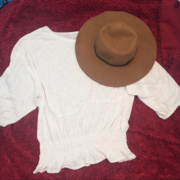 Ann Taylor Loft White Tunic
