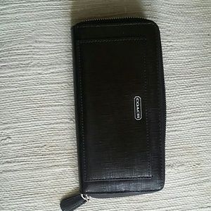 Coach zippered large wallet