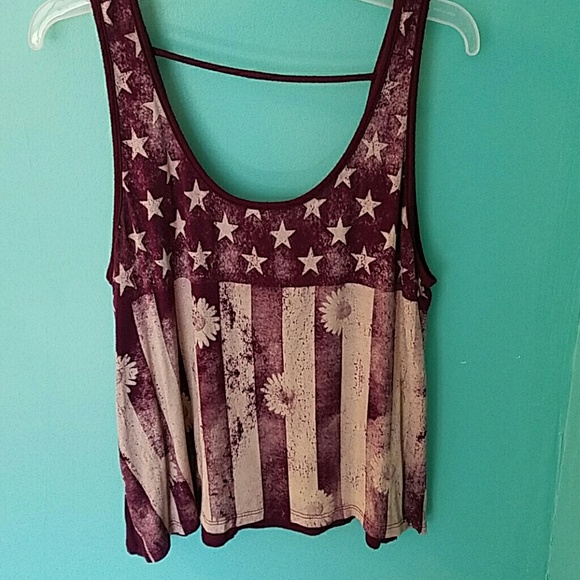 American flag tank top
