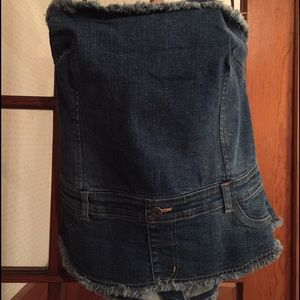 *3/$30* Venezia zip-up denim tune top NWT