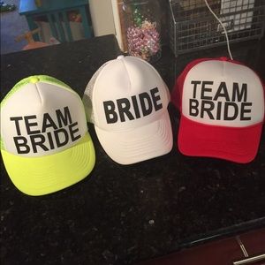 Bride and team bride hats