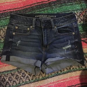 high waisted jean shorts