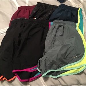 6 pairs of Nike Dri Fit shorts