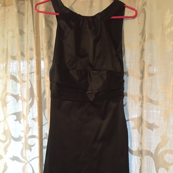 Black Satin Evening Dress