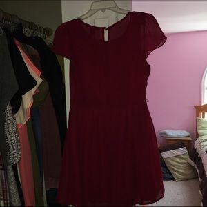Beautiful Maroon chiffon Dress