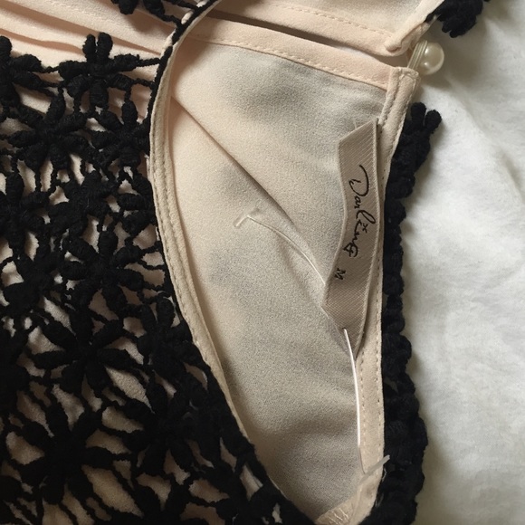 Anthropologie Darling brand top with lace collar - Picture 3 of 3