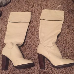 Victoria Secret bone/cream tall boots!!!