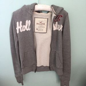 GREY HOLLISTER JACKET.