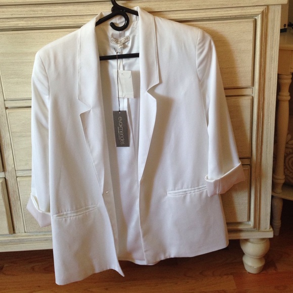 Silky White Blazer