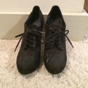 Black Lace Up Heels from Forever21