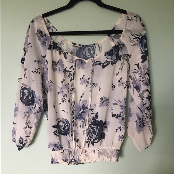 Sheer Flowered Summer Top